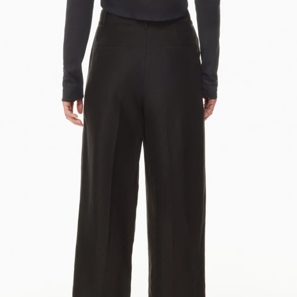 Aritzia Black Wide-Leg Trousers effortless linen - Picture 5 of 10